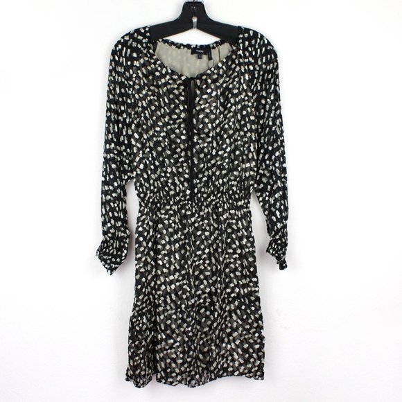 NWT Theory Silk Blend Tie-Neck Dress | Flowy for Brunch, Travel & Events - Picture 2 of 15